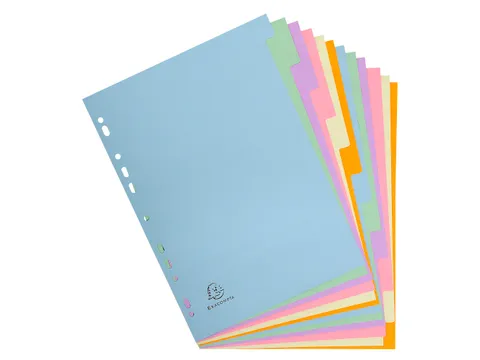 Tabblad recycled kar ton 170g A4 12 tabs