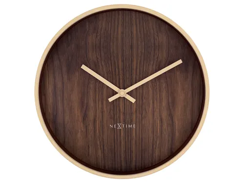 Wandklok NeXtime Oslo 30 cm bruin
