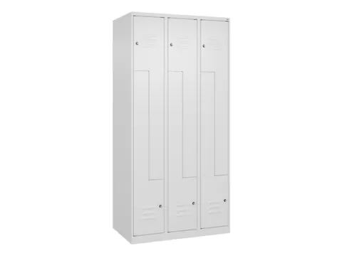 Z-garderobekast,HxBxD 1850x900x500mm,vak B 150/300mm,cil.-slot