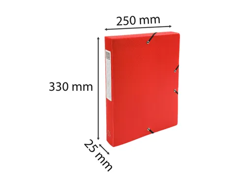 Klasseerdoos PP rug 25mm A4 rood
