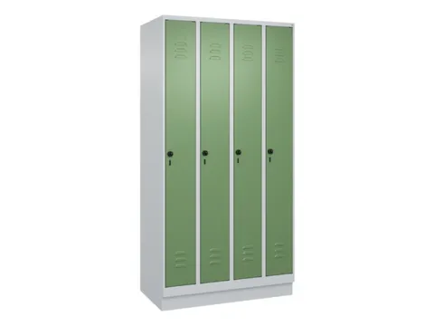 locker,HxBxD 1950x1000x500mm,4vak,vak B 250mm,draaigrendel,sokkel