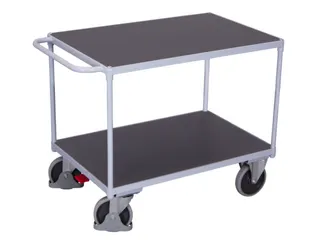 tafelwagen,draagverm. 500kg,2etage(s),laadvl. LxB 1200x800mm,houtetage - 1