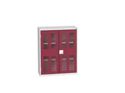wandkast 1000x800x350mm 2xStalen bodem sokkel Ral 7035 front Ral 3004