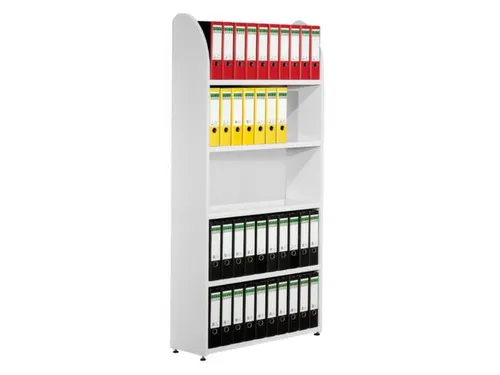 Basisveld H 1900x1000x325mm 5legborden 1zijpaneel Met Achterwand Wit