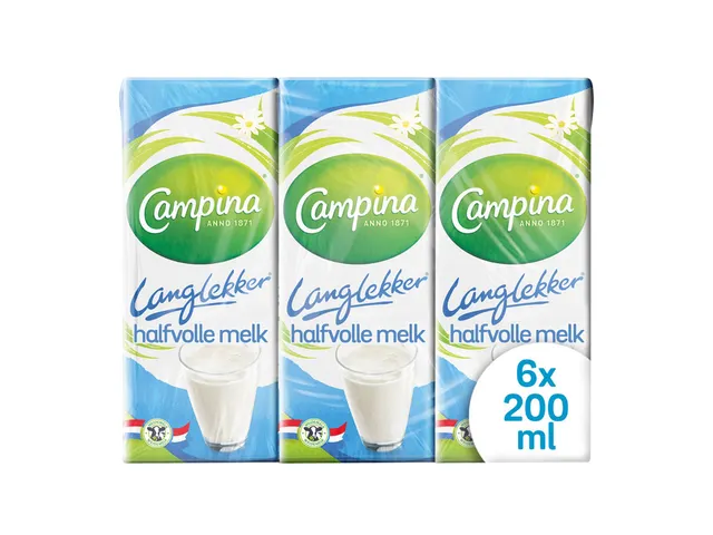 Campina LangLekker halfvolle melk 6x 200ml