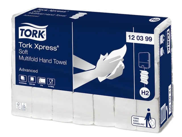 Tork 120399 Xpress H2 multifold M Handdoek Advanced Soft Pallet