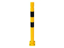 aanrijdbeveiliging paal,HxØ 1000x80mm,geeft mee,TPU,geel/zwart