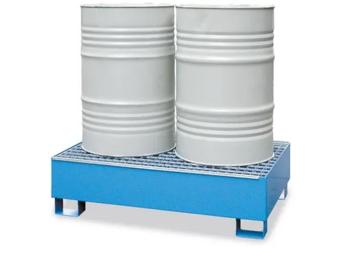 Opvangbak Staal Bxdxh 1250X820X340Mm Voor 2X200L Vaten Blauw