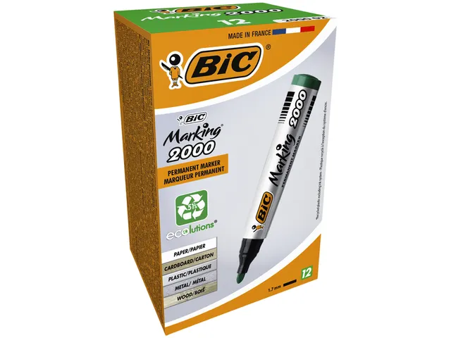 Viltstift Bic 2000 ecolutions rond large groen
