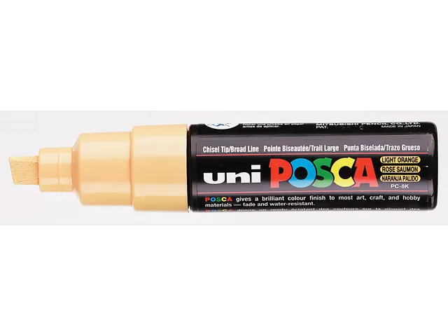Verfstift Posca PC8K Brede punt 8mm schuin zalmroze