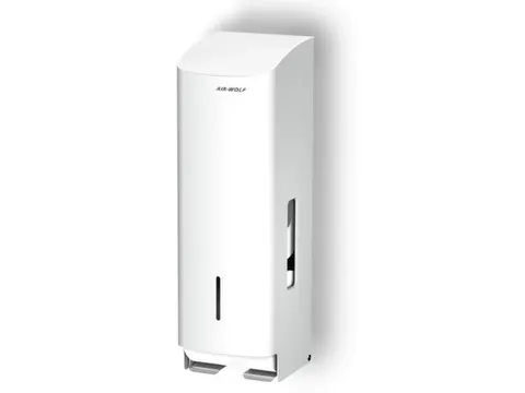 toiletpapierdispenser,HxBxD 377x117x130mm,v. 3rol(len),behuizing RVS
