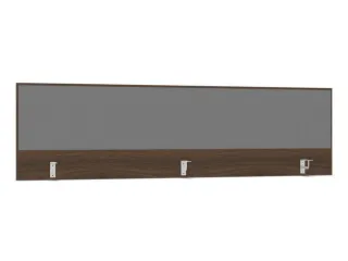opzetpaneel bureau aanbouw achter NV bruin hickory BN8078-grijs 2000mm - 1