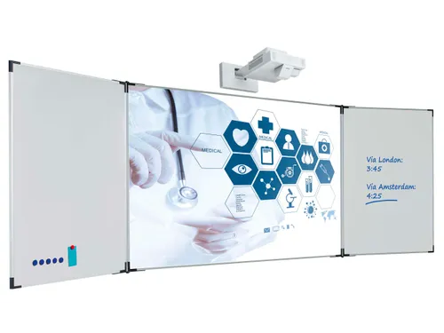 Projectiebord vijfvlaks 120x214cm 16:9 mat wit Extraflat