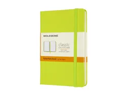 Notitieboek Moleskine pocket 90x140mm lijn hard cover lemon green