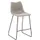 Barkruk mySOLO Sledeframe Zwart met Zitting kunstleder Vintage Grijs
