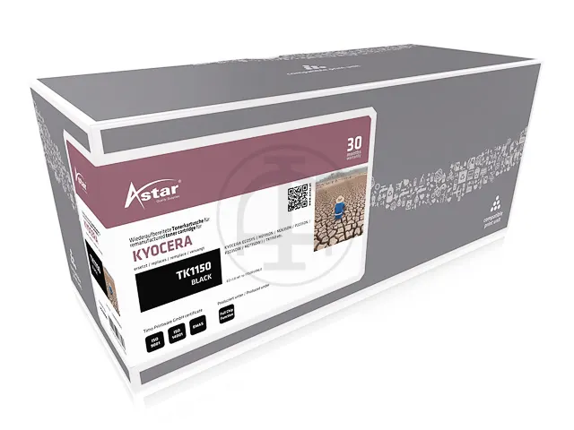AS10006 Astar Kyocera TK1150 Ecosys zwart rebuilt 3000pagina's chip
