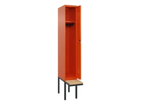 locker met bank,HxBxD 2120x300x815mm,1vak,vak B 300mm,cilinderslot