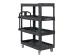 Rubbermaid BRUTE Heavy-Duty Werkwagen Groot 4 Schappen Zwart