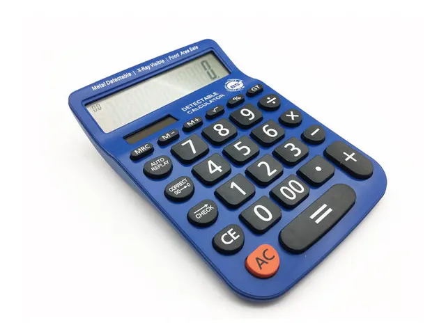 BST Dual detectable desktop calculator blauw