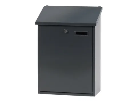 muurbrievenbus,antraciet,HxBxD 445x325x160mm,inworp boven,uitname voor