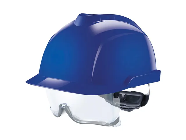 MSA V-Gard 930 ongeventileerde veiligheidshelm Blauw