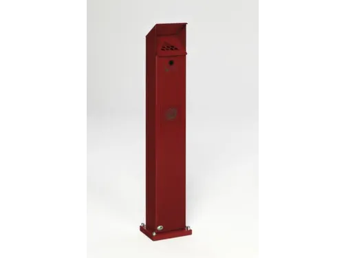 Combi-asbakstaander vierkant staalplaat 2/5 liter 1150x180x150mm Rood