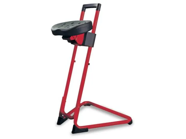 Esd Stahulp H 600-850mm Glijders Zwart PU Rood Staal