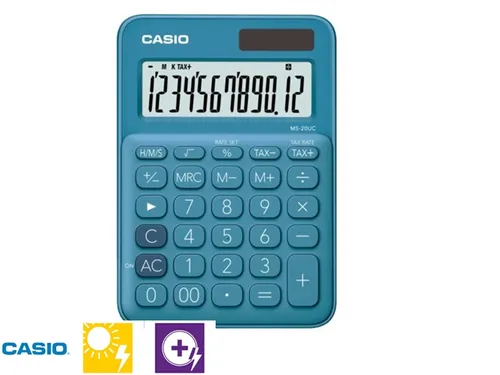 Rekenmachine Casio MS-20UC blauw