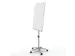 Chevalet mobile Nobo en verre blanc brillant 70x100cm