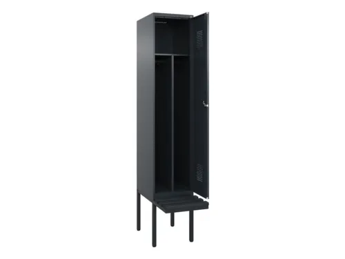 locker met bank,voor scheiding van kleding,HxBxD 2120x400x815mm,1vak
