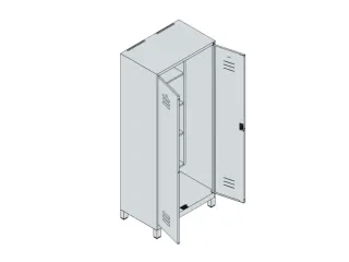 schoonmaakkast,HxBxD 1950x800x500mm,links 4vakken - 3