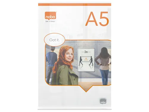 Infobord Nobo Premium Plus A5 acryl vrijstaand