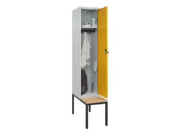 locker met bank,HxBxD 2120x400x815mm,1vak,vak B 400mm,draaigrendel