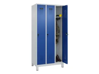 locker,HxBxD 1950x900x500mm,3vak,vak B 300mm,draaigrendel,voeten - 1