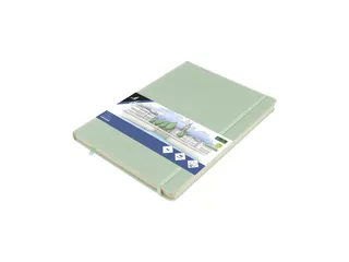 Schetsboek Kangaro A4 mint PU HC 80 blad 140gr roomwit met elastiek en - 1