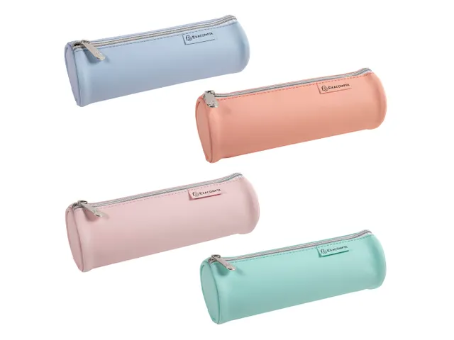 Pennenetui rond PU Aquarel 4kl ass