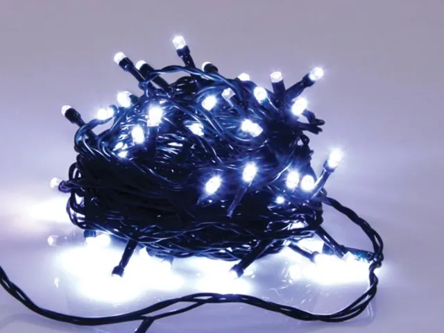 Maxilight LED - 8m - 120 Witte Lampen - Groene Draad