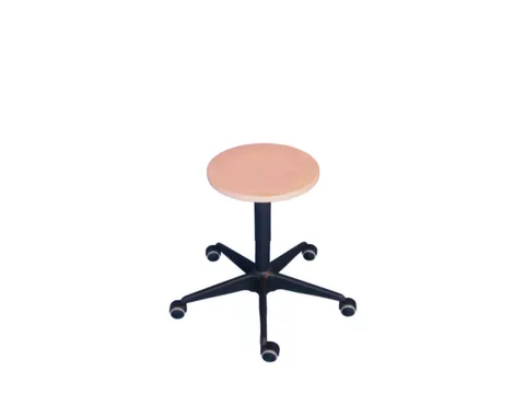 Draaikruk 500-690mm Beuken Gasveer Zwart Voetkruis Afdekking Wielen