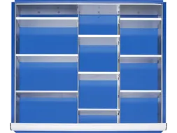 Indelingsset,M. Rasterprofiel,2Lengteverdeler/9Scheidingsplaten