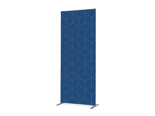 Scheidingswand Textiel Deco 100x200cm Hexagon Blauw-Bruin ECO