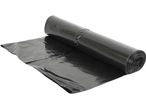 Vuilniszak 20 micron 60x80x0.02 cm 60L Zwart HDPE 20x20 rol