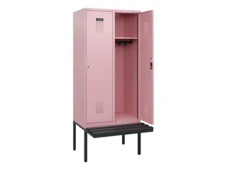locker met bank,HxBxD 1950x800x815mm,2vak,vak B 400mm,cilinderslot - 1