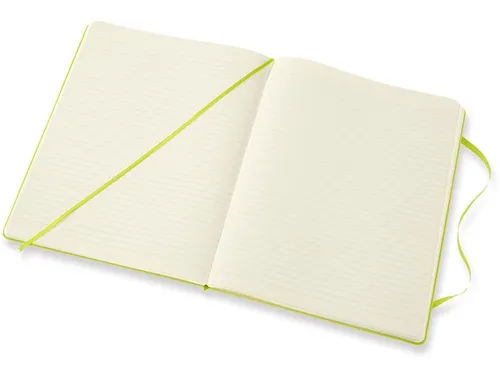 Notitieboek Moleskine XL 190x250mm lijn hard cover lemon green
