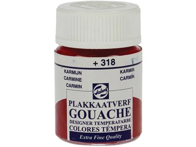 plakkaatverf Extra Fijn flacon van 16 ml, karmijn