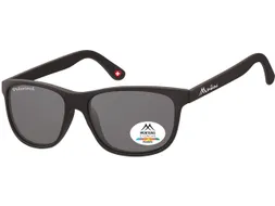 Zonnebril Montana met smoke gepolariseerd glas mat zwart