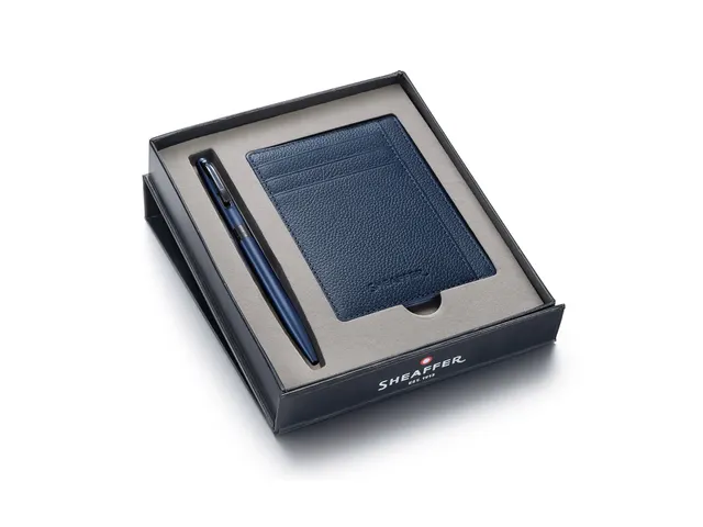 Balpen giftset Sheaffer Reminder 9018 Matte bleu polished black PVD me