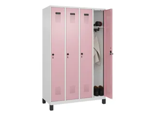 locker,HxBxD 1950x1200x500mm,4vak,vak B 300mm,draaigrendel,voeten - 1