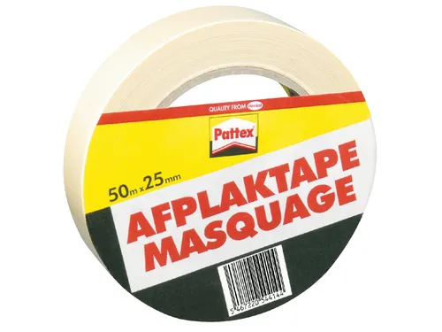 Afplaktape Pattex 25mmx50m creme