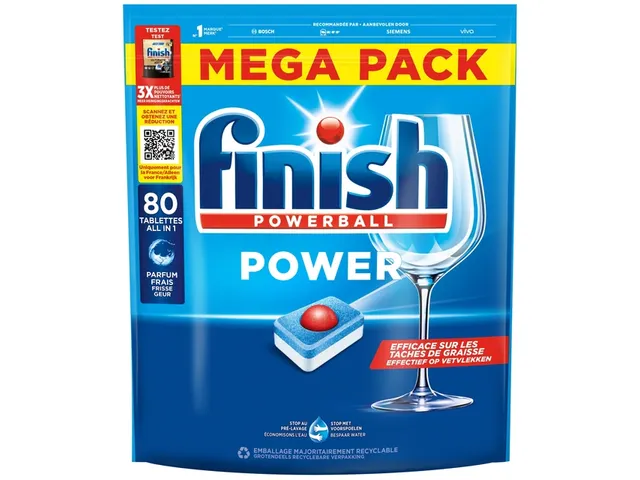 Vaatwastabbletten Finish All-in-one Power Regular 80 stuks