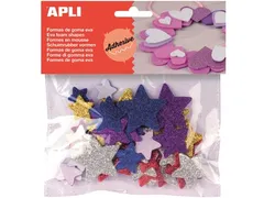 Zelfklevende Glitter Sterren Blister 50 Stuks